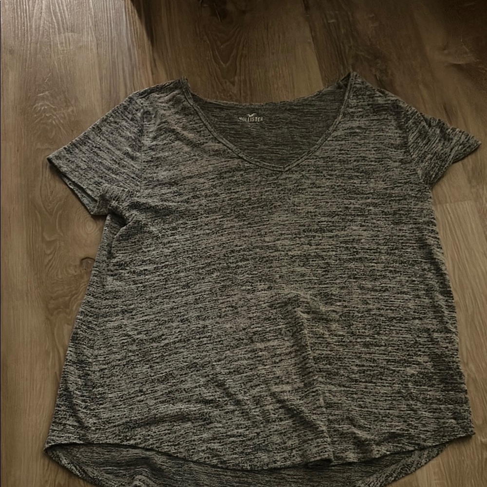 Holister Gray V-Neck T-Shirt